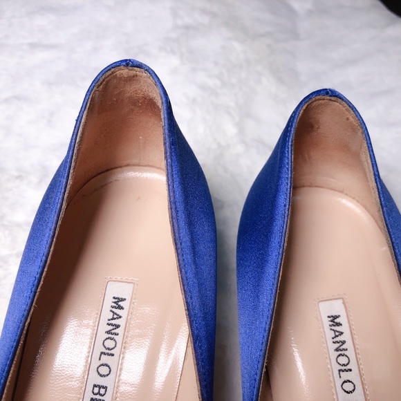 ❤️SOLD❤️Manolo Blahnik hangisi pumps royal blue 36 - Picture 8 of 10